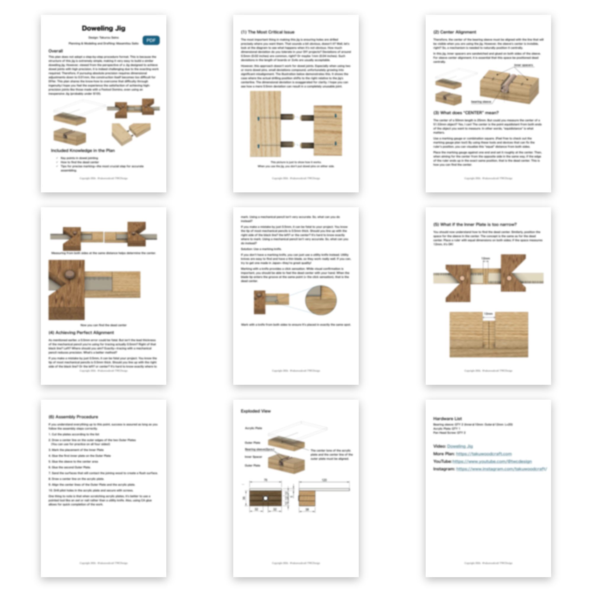 Doweling Jig - all pages preview
