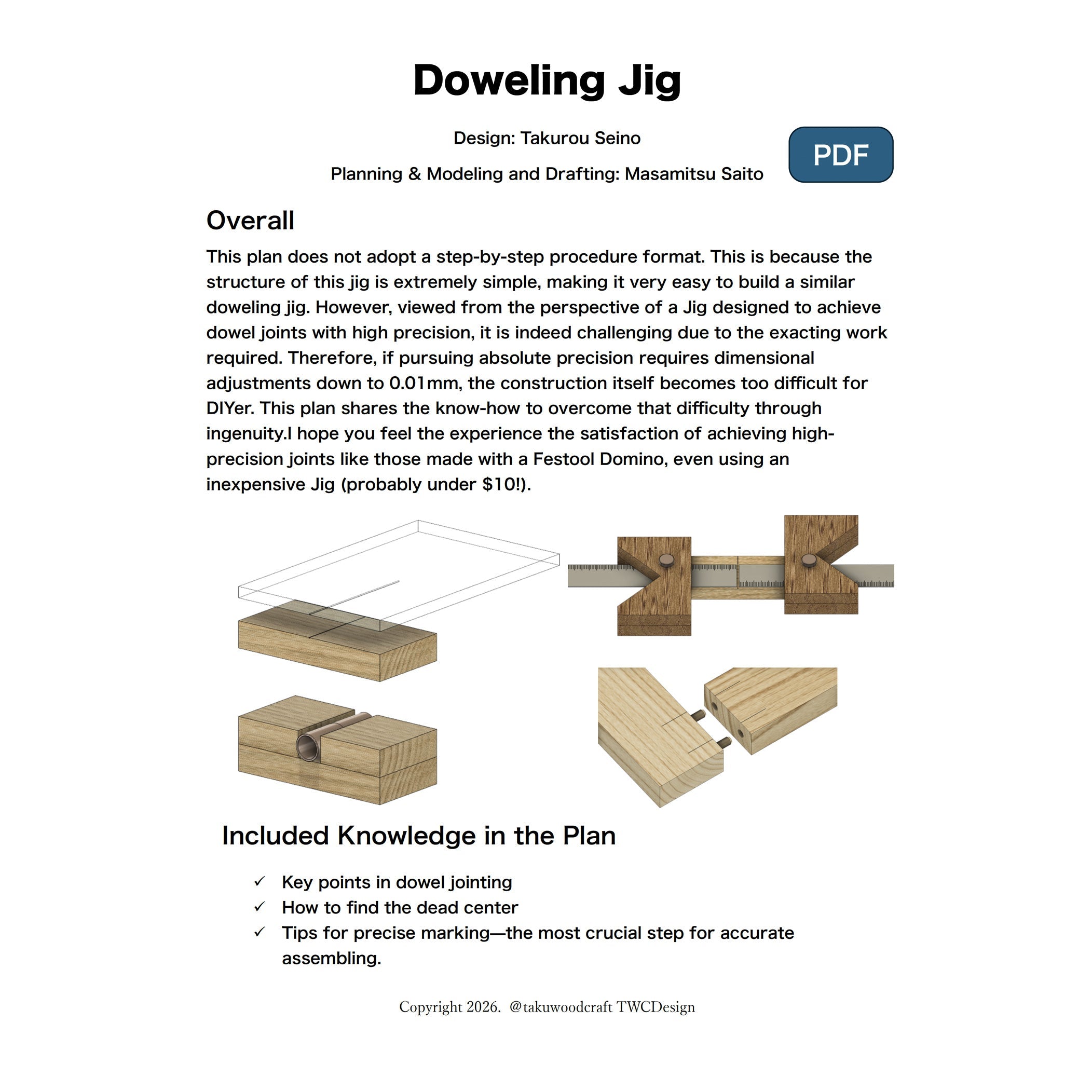 Doweling Jig plan – DIY precision dowel joint jig