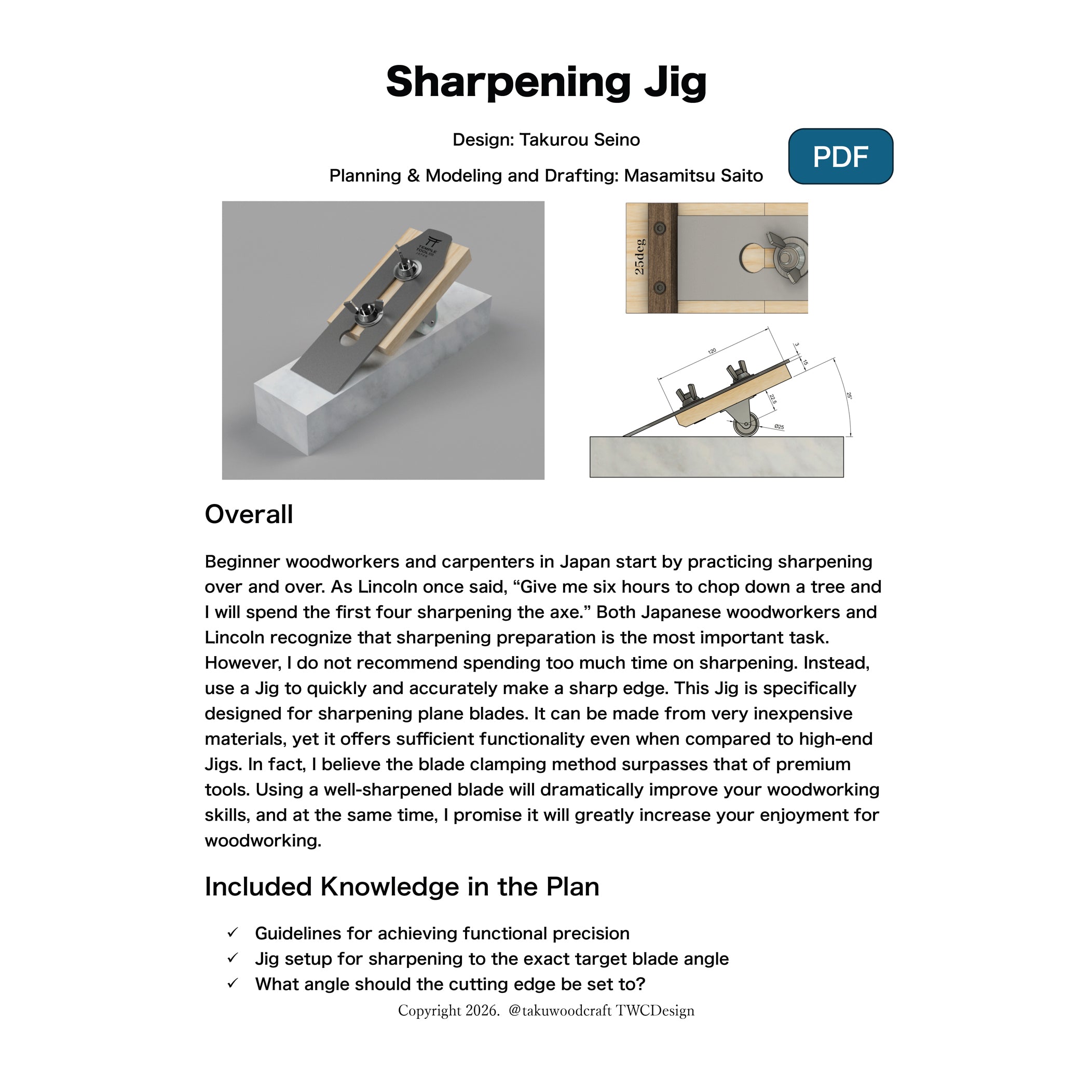 Sharpening Jig – Takuwoodcraft